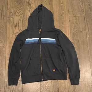 Aviator Nation Dark Blue Zip-Up Sweater